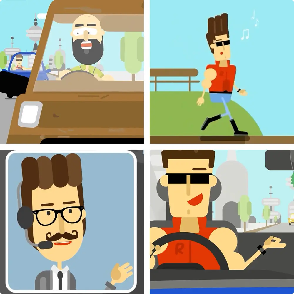 A few shots of the character expressions from the video